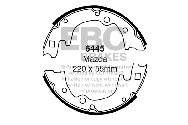 6445 - EBC Brake Shoes; Rear