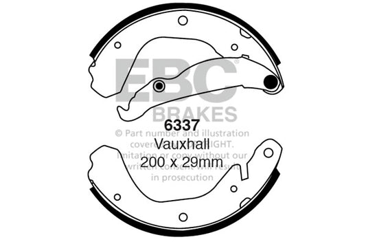6337 - EBC Brake Shoes; Rear