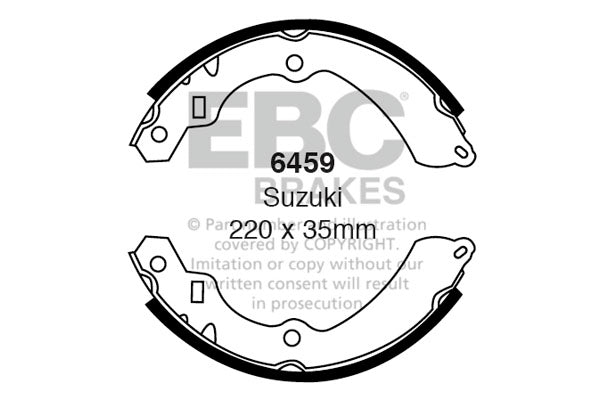 6459 - EBC Brake Shoes; Rear