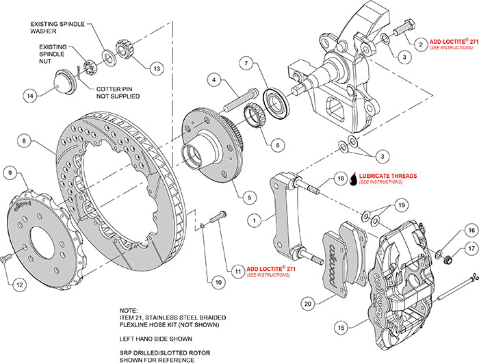 140-12824 - Wilwood Big Brake Kit - Front - 362x32mm Bi-Slotted - AERO6 Black