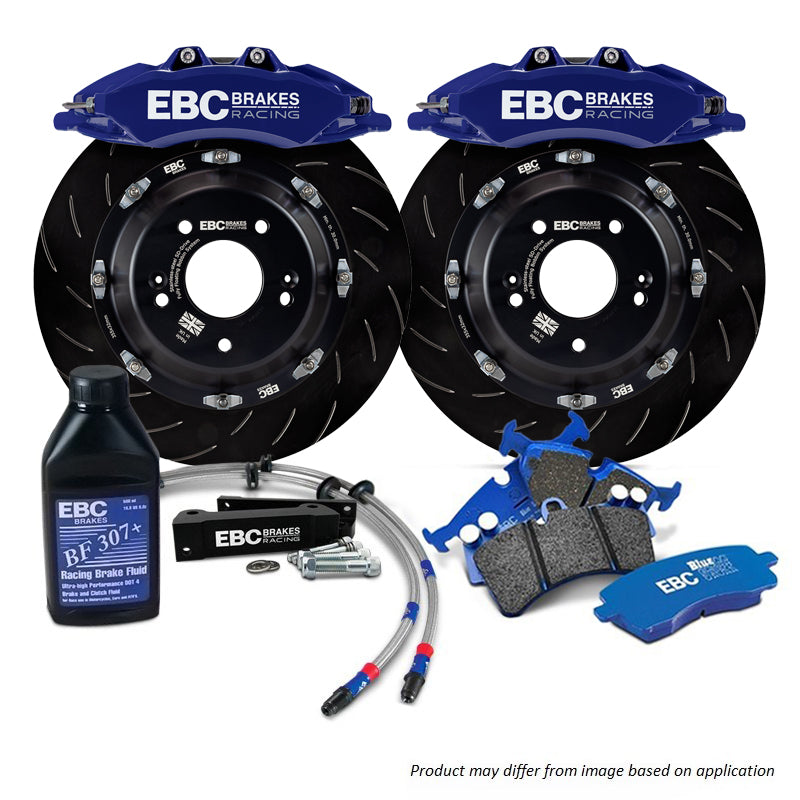 BBK042BLU-2 - EBC Big Brake Kit - Front - 355x32mm Curved Slotted - Apollo-6 Blue