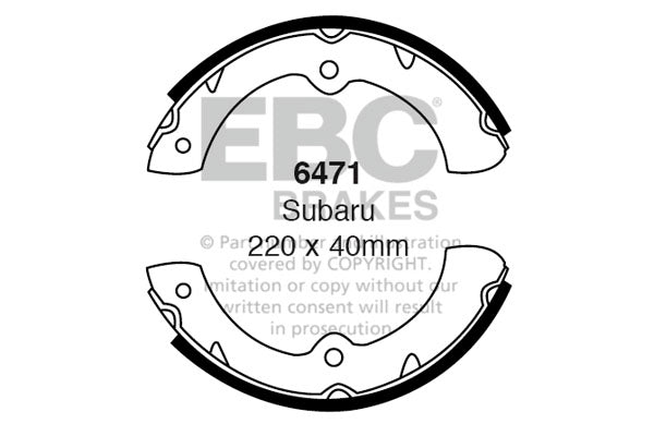 6471 - EBC Brake Shoes; Front