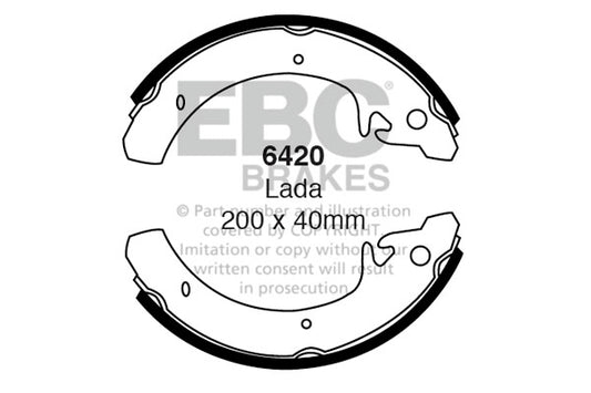 6420 - EBC Brake Shoes; Rear