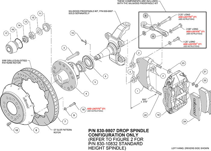 140-9919-R - Wilwood Big Brake Kit - Front - 327x28mm Bi-Slotted - Superlite 6R Red