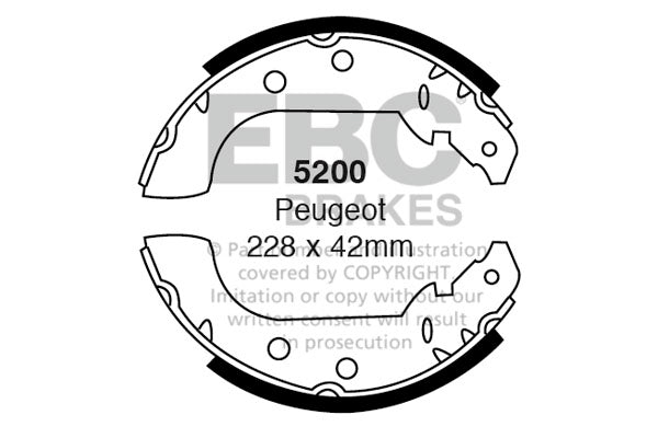 5200 - EBC Brake Shoes; Rear