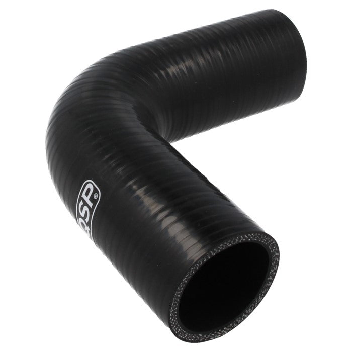 Silicone hose - 90° bend - 57 mm (petrol and oil resistant - Black