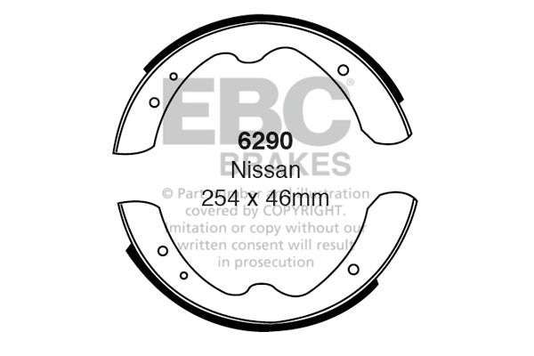 6290 - EBC Brake Shoes; Front