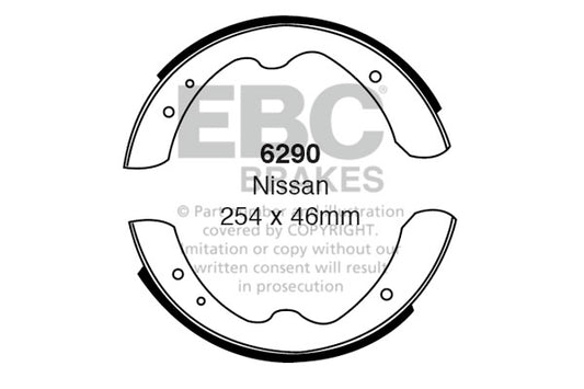 6290 - EBC Brake Shoes; Front