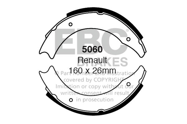 5060 - EBC Brake Shoes; Rear