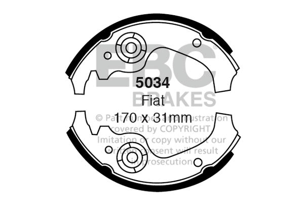 5034 - EBC Brake Shoes; Front