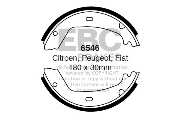 6546 - EBC Brake Shoes; Rear