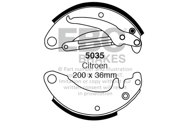 5035 - EBC Brake Shoes; Front