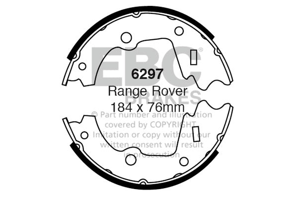 6297 - EBC Brake Shoes; Rear