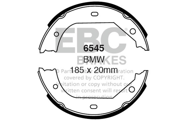 6545 - EBC Brake Shoes; Rear