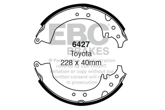 6427 - EBC Brake Shoes; Rear
