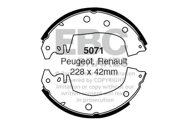 5071 - EBC Brake Shoes; Front