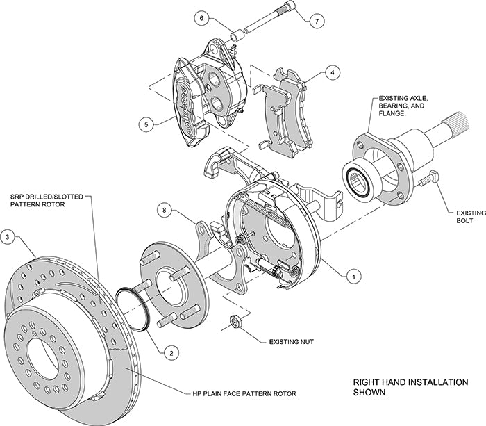 140-13025 - Wilwood Big Brake Kit - Rear - 309x20mm Plain - D154 Black