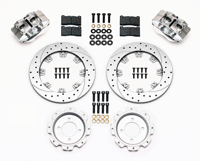 140-5335-ZP - Wilwood Big Brake Kit - Rear - 309x20mm Curved Slotted & Cross Drilled - Billet Dynalite Polished