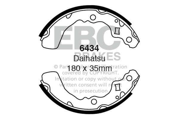 6434 - EBC Brake Shoes; Rear