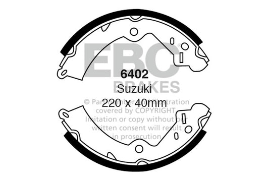 6402 - EBC Brake Shoes; Rear