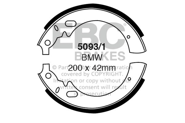 5093/1 - EBC Brake Shoes; Front
