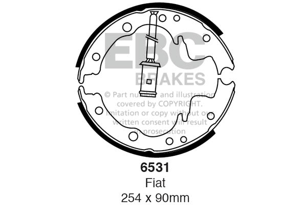6531 - EBC Brake Shoes; Rear