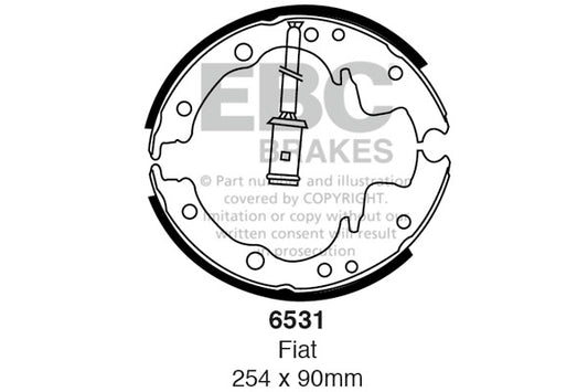 6531 - EBC Brake Shoes; Rear