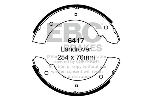 6417 - EBC Brake Shoes; Rear