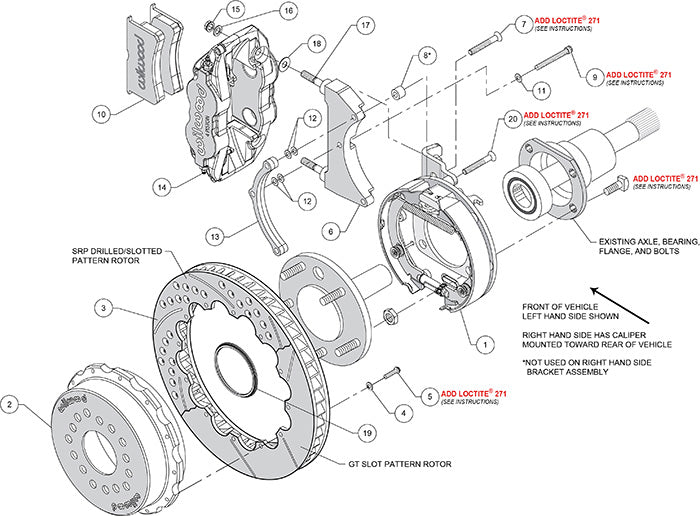 140-13678-R - Wilwood Big Brake Kit - Rear - 327x28mm Bi-Slotted - Superlite 4R Red