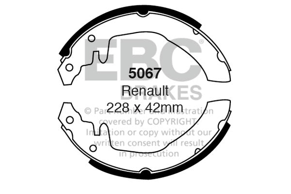 5067 - EBC Brake Shoes; Rear