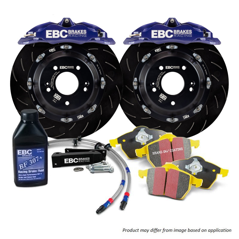 BBK007BLU-2 - EBC Big Brake Kit - Front - 330x28mm Curved Slotted - Apollo-4 Blue