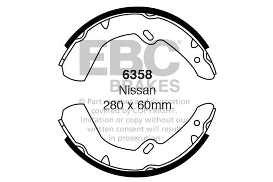 6358 - EBC Brake Shoes; Front