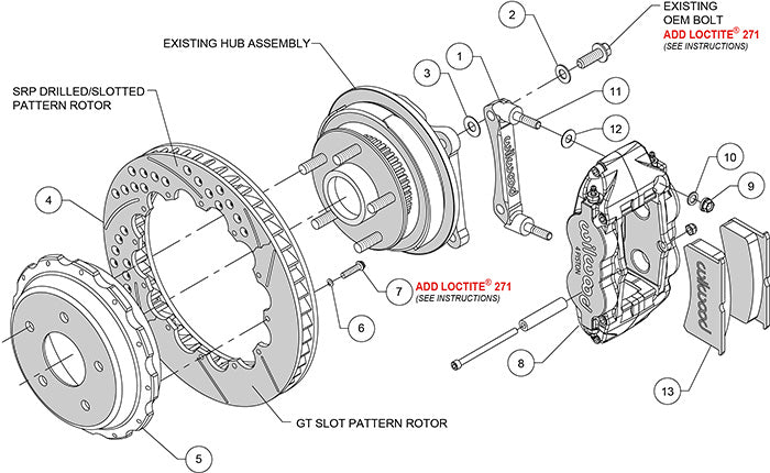 140-9830 - Wilwood Big Brake Kit - Rear - 327x28mm Bi-Slotted - Superlite 4R Black