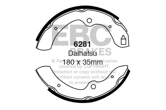 6281 - EBC Brake Shoes; Rear