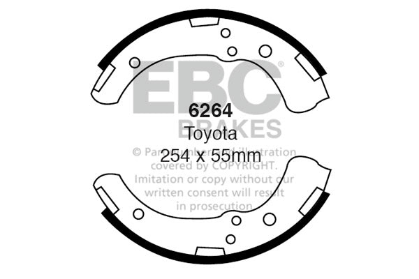 6264 - EBC Brake Shoes; Front