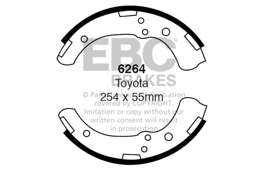 6264 - EBC Brake Shoes; Front