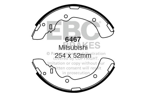 6467 - EBC Brake Shoes; Rear
