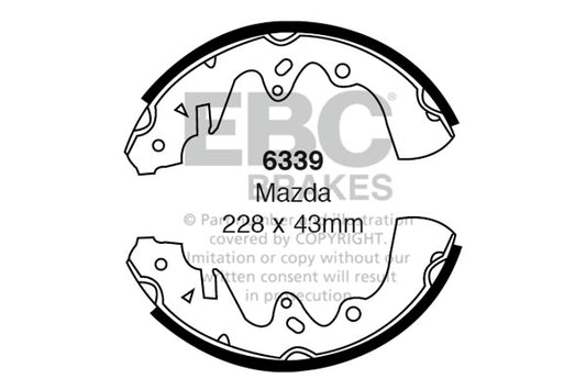 6339 - EBC Brake Shoes; Rear