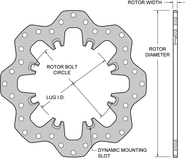 160-5855 - Wilwood Steel Rotors - 298x9mm Drilled Left/Right