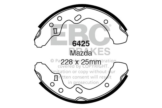 6425 - EBC Brake Shoes; Rear