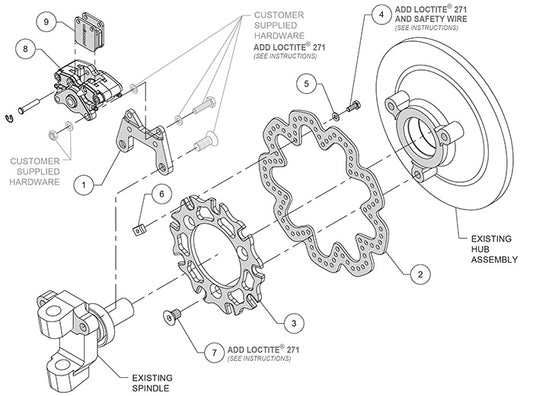 140-16431 - Wilwood Big Brake Kit - Front - 266x4mm Cross Drilled - GP200 Anodized