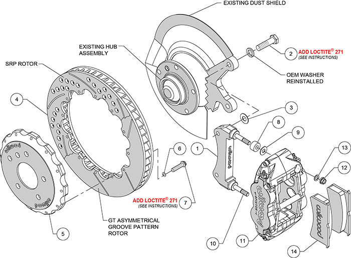 140-9300 - Wilwood Big Brake Kit - Front - 355x32mm Bi-Slotted - Superlite 6R Black