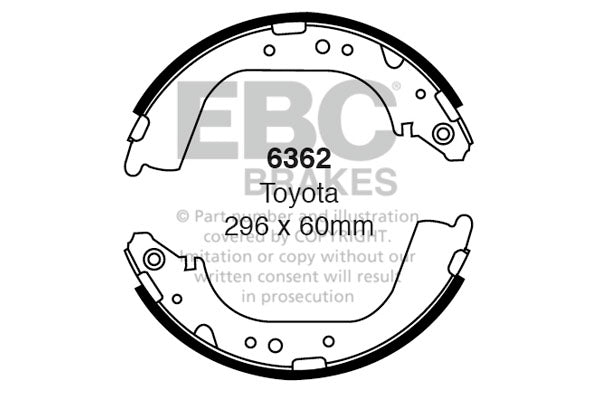 6362 - EBC Brake Shoes; Rear