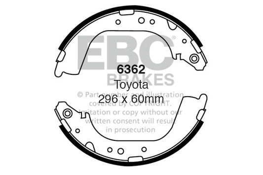 6362 - EBC Brake Shoes; Rear
