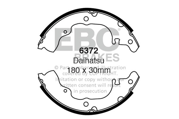 6372 - EBC Brake Shoes; Rear