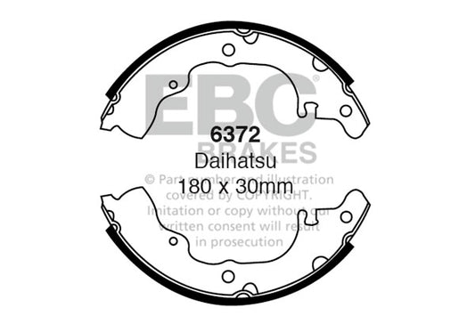 6372 - EBC Brake Shoes; Rear