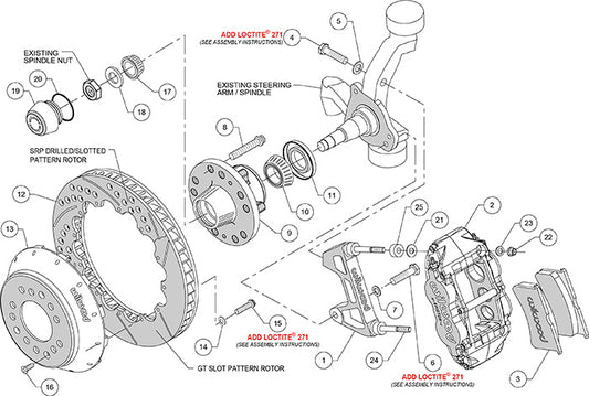 140-9802-P - Wilwood Big Brake Kit - Front - 355x28mm Bi-Slotted - Superlite 6R Polished