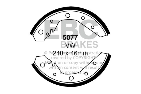 5077 - EBC Brake Shoes; Front