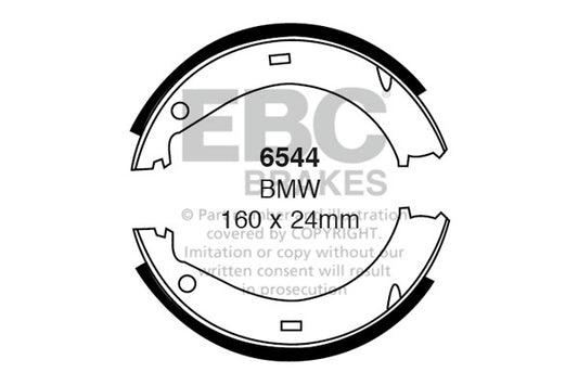 6544 - EBC Brake Shoes; Rear