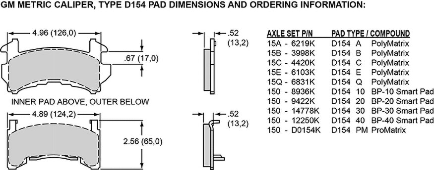 120-11874-RD - Wilwood D154 Single & Dual Piston Brake Caliper; Red - Floating Left & Right